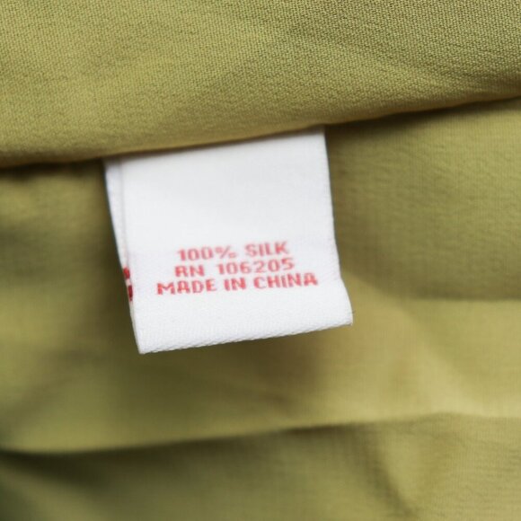 Sundance 100% Silk Fit & Flare Dress Size 10 Green Watercolor Floral Sleeveless - Picture 4 of 16